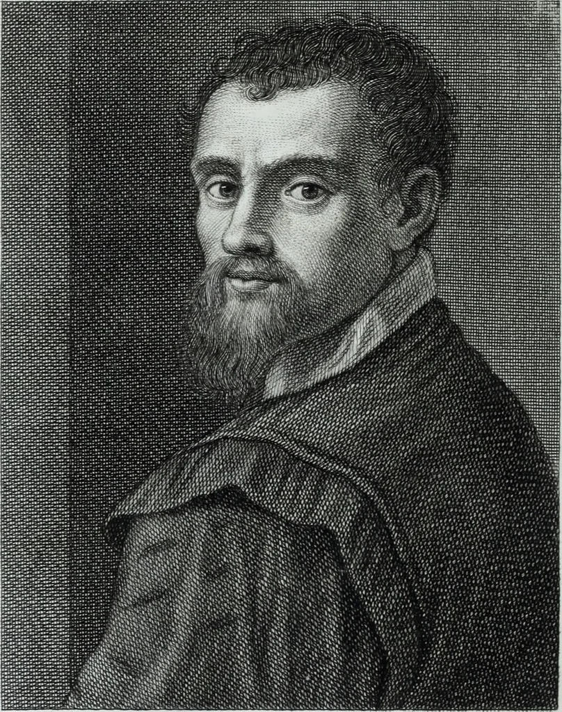An illustration from Serie degli uomini i più illustri nella pittura, scultura, e architettura : con i loro elogi, e ritratti incisi in rame cominciando dalla sua prima restaurazione fino ai tempi presenti .., 1769, leaf 151
