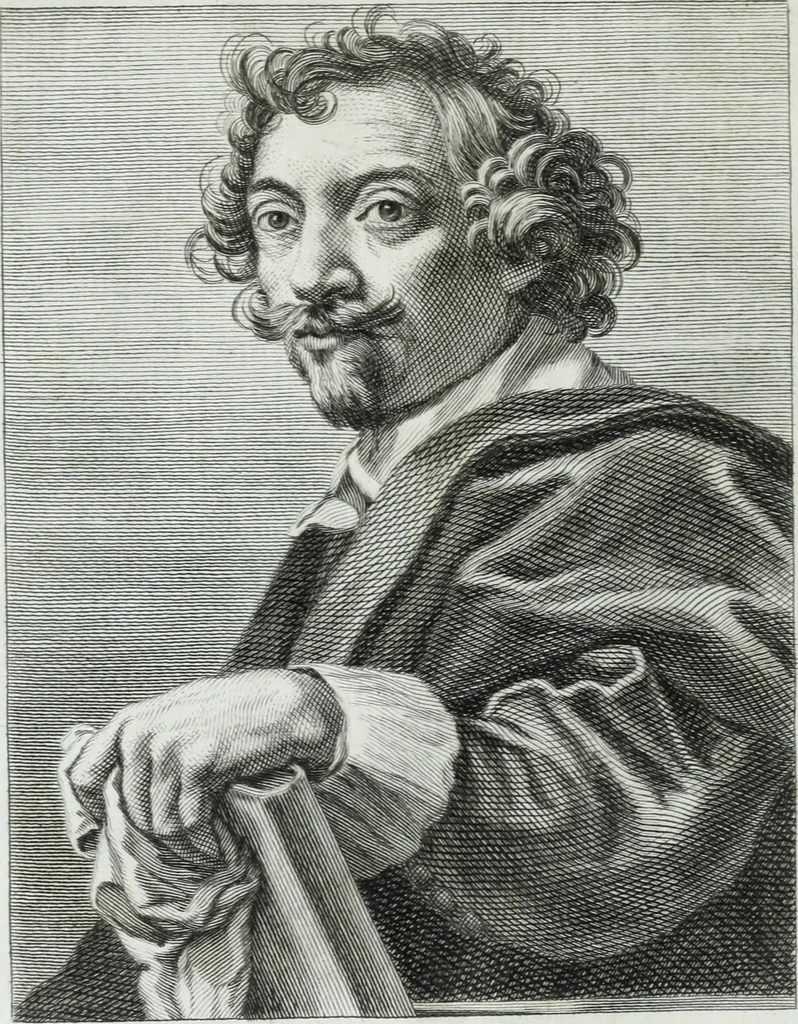 An illustration from Serie degli uomini i più illustri nella pittura, scultura, e architettura : con i loro elogi, e ritratti incisi in rame cominciando dalla sua prima restaurazione fino ai tempi presenti .., 1769, leaf 13