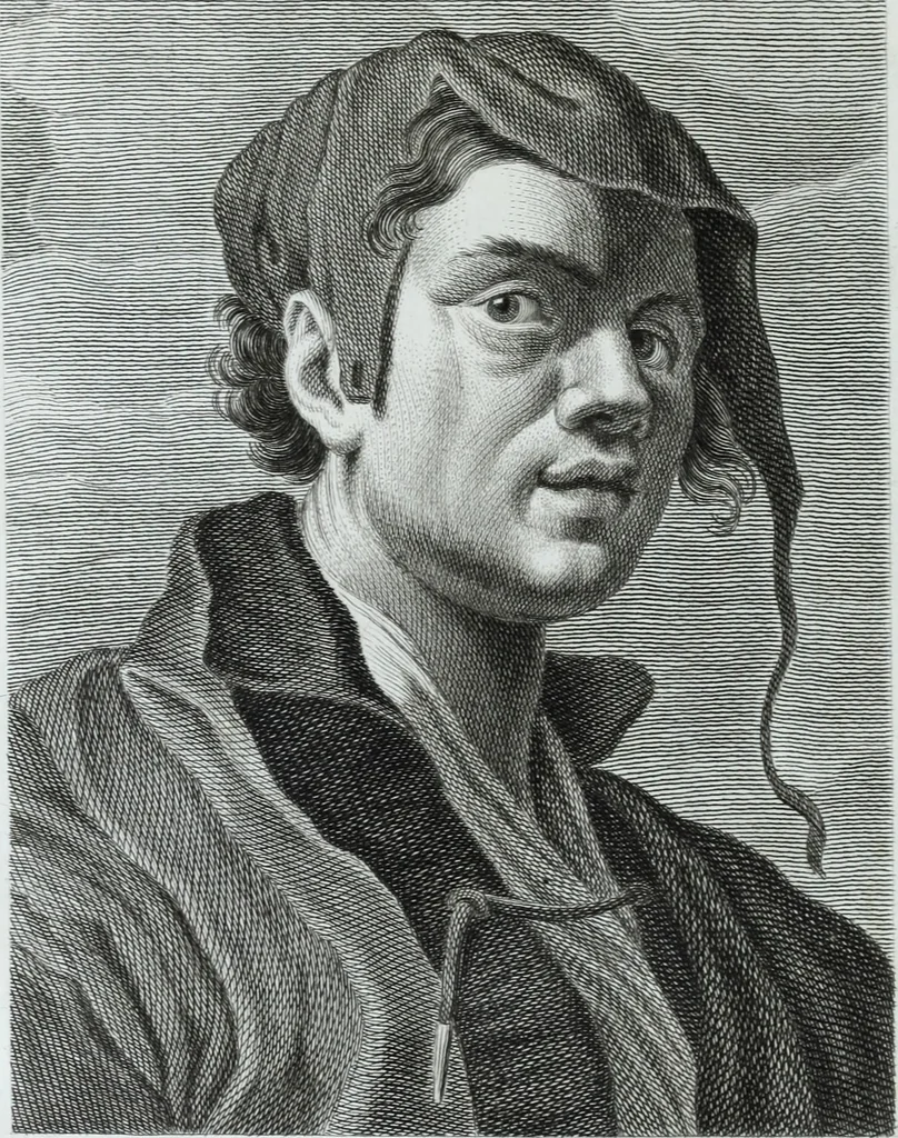 An illustration from Serie degli uomini i più illustri nella pittura, scultura, e architettura : con i loro elogi, e ritratti incisi in rame cominciando dalla sua prima restaurazione fino ai tempi presenti .., 1769, leaf 31