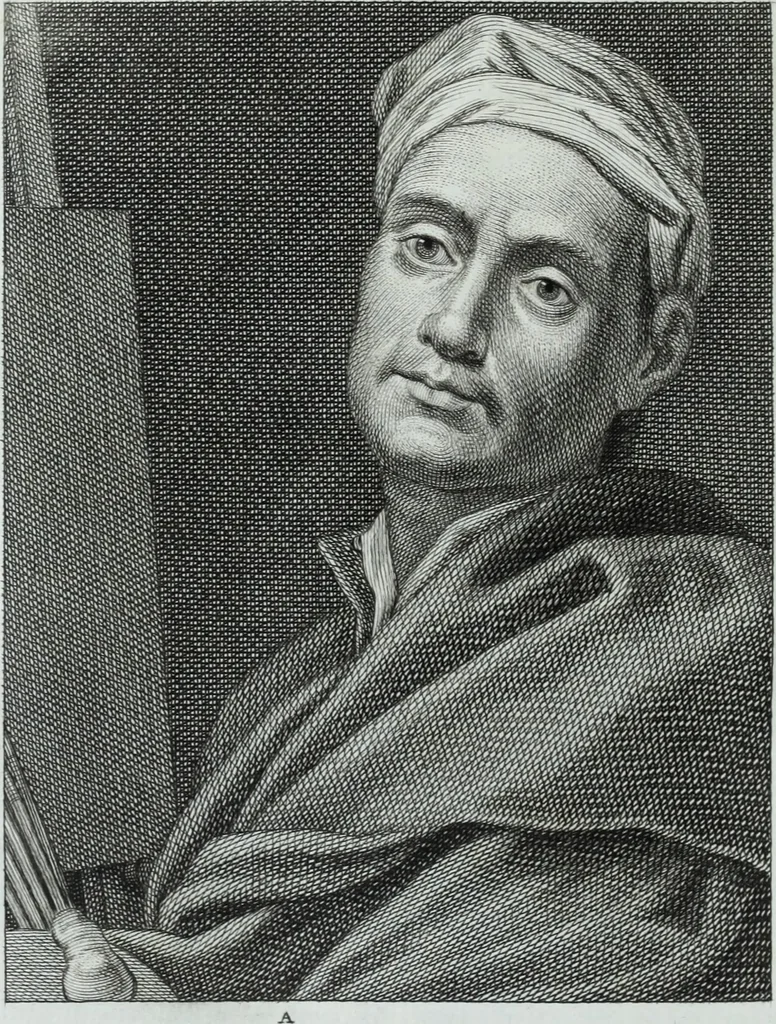 An illustration from Serie degli uomini i più illustri nella pittura, scultura, e architettura : con i loro elogi, e ritratti incisi in rame cominciando dalla sua prima restaurazione fino ai tempi presenti .., 1769, leaf 187