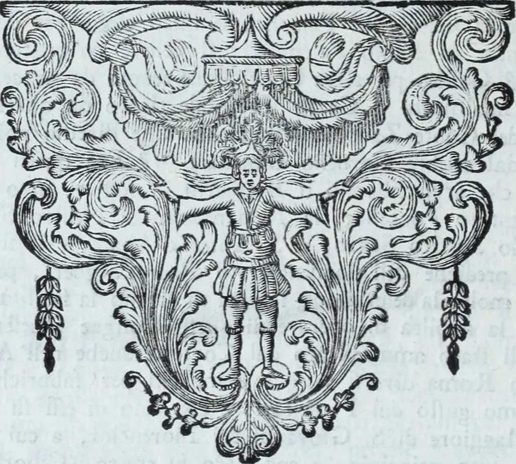 An illustration from Serie degli uomini i più illustri nella pittura, scultura, e architettura : con i loro elogi, e ritratti incisi in rame cominciando dalla sua prima restaurazione fino ai tempi presenti .., 1769, leaf 19