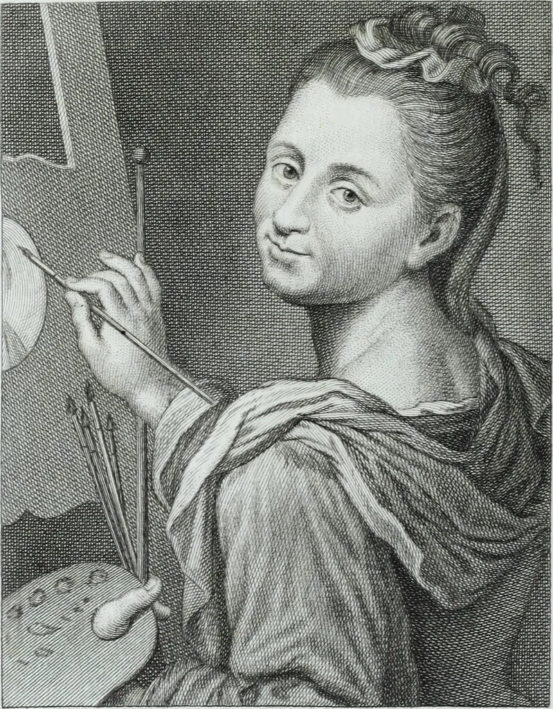 An illustration from Serie degli uomini i più illustri nella pittura, scultura, e architettura : con i loro elogi, e ritratti incisi in rame cominciando dalla sua prima restaurazione fino ai tempi presenti .., 1769, leaf 209