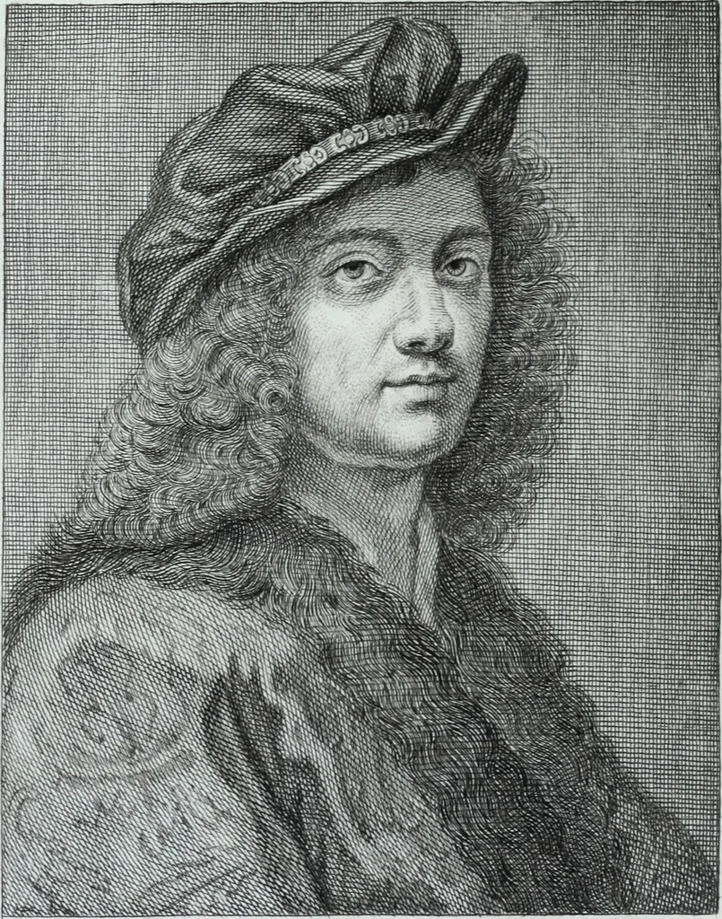 An illustration from Serie degli uomini i più illustri nella pittura, scultura, e architettura : con i loro elogi, e ritratti incisi in rame cominciando dalla sua prima restaurazione fino ai tempi presenti .., 1769, leaf 35