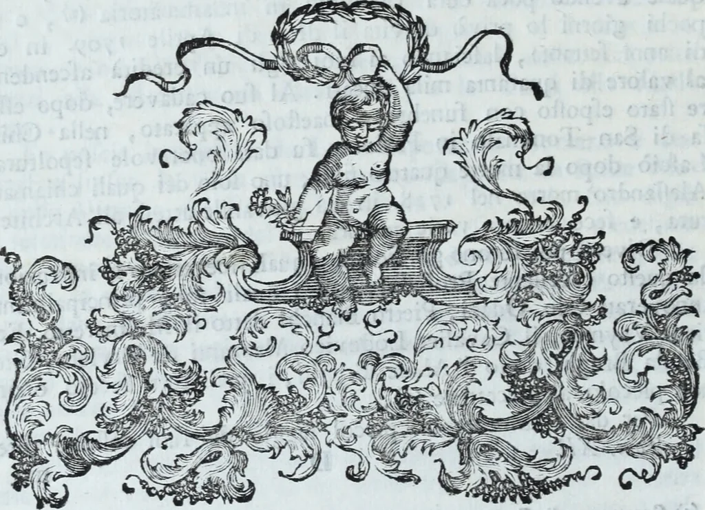 An illustration from Serie degli uomini i più illustri nella pittura, scultura, e architettura : con i loro elogi, e ritratti incisi in rame cominciando dalla sua prima restaurazione fino ai tempi presenti .., 1769, leaf 45