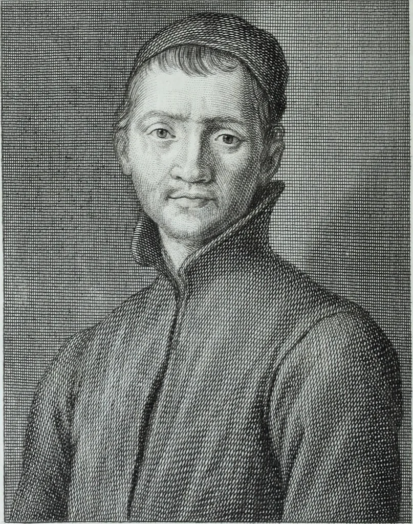 An illustration from Serie degli uomini i più illustri nella pittura, scultura, e architettura : con i loro elogi, e ritratti incisi in rame cominciando dalla sua prima restaurazione fino ai tempi presenti .., 1769, leaf 47