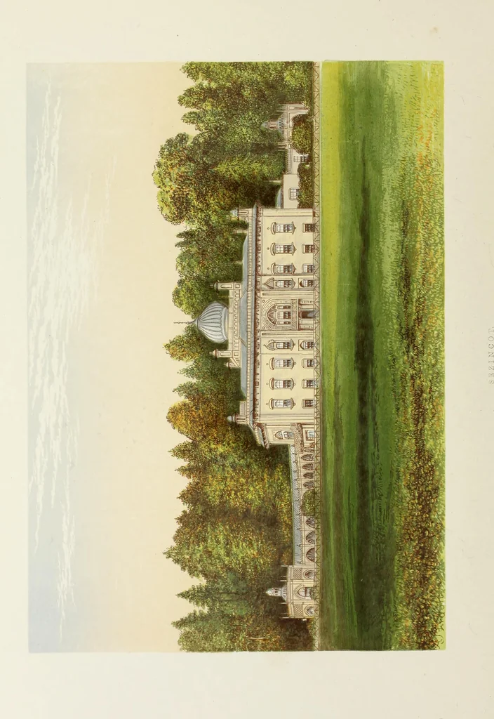 An illustration from A series of picturesque views of seats of the noblemen and gentlemen of Great Britain and Ireland. With descriptive and historical letterpress, 1880, leaf 155