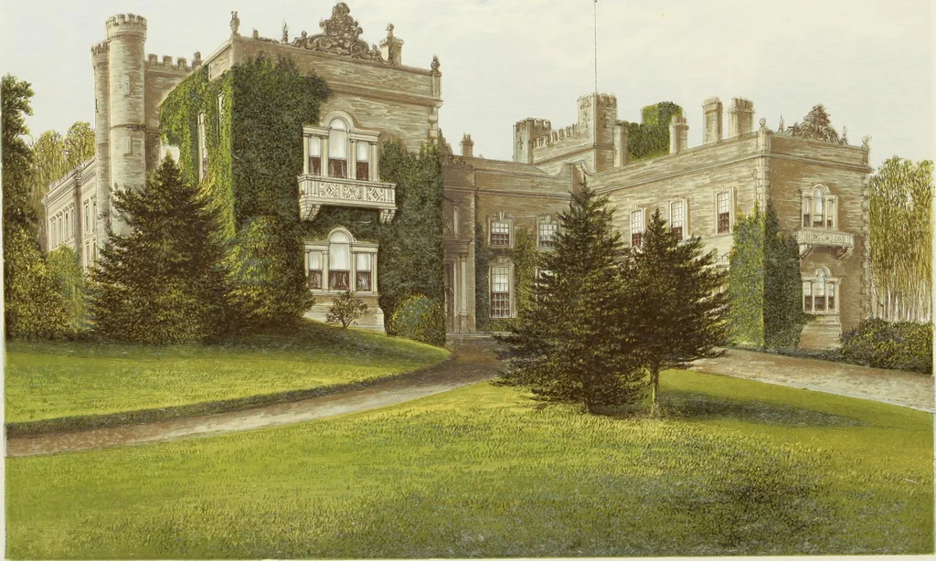 An illustration from A series of picturesque views of seats of the noblemen and gentlemen of Great Britain and Ireland. With descriptive and historical letterpress, 1880, leaf 81