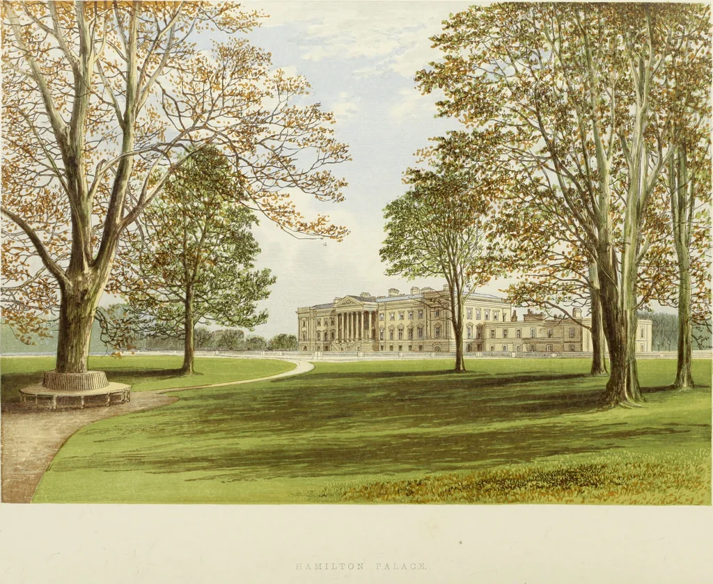 An illustration from A series of picturesque views of seats of the noblemen and gentlemen of Great Britain and Ireland. With descriptive and historical letterpress, 1880, leaf 35