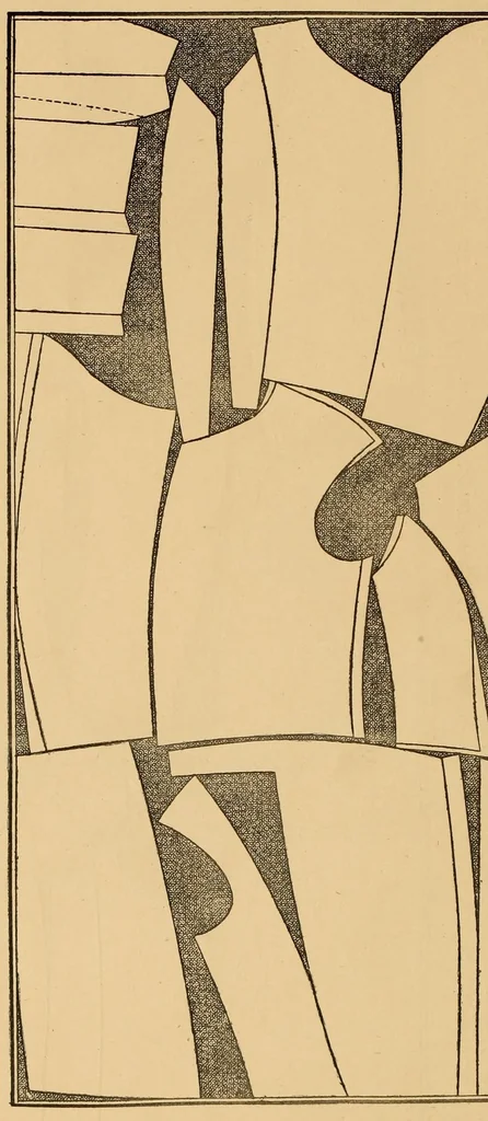 An illustration from A series of tables and diagrams illustrating economy in cutting, being economical methods for cutting out garments, 1894, leaf 28