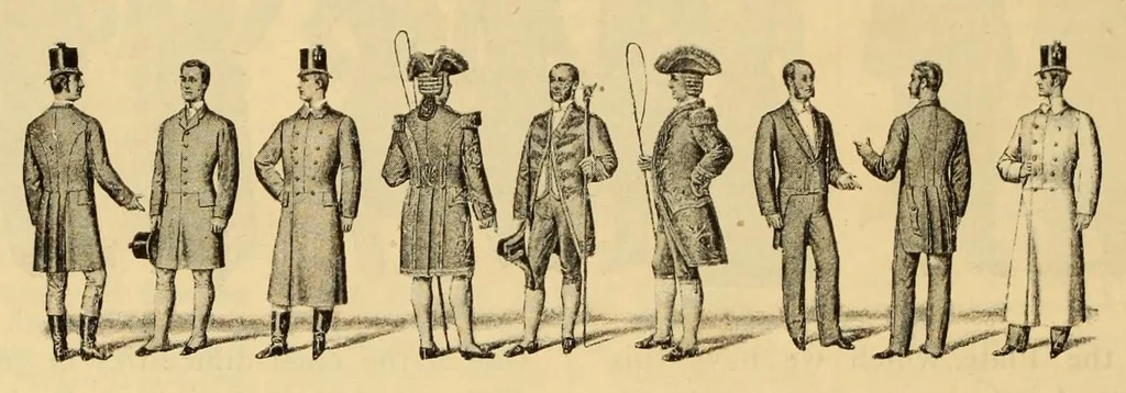 An illustration from A series of tables and diagrams illustrating economy in cutting, being economical methods for cutting out garments, 1894, leaf 70