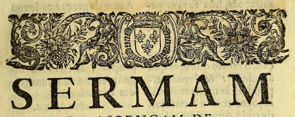 An illustration from Sermoens do P. Antonio Vieyra da Companhia de Jesu, prègador de Sua Magestade, septima parte, 1692, leaf 13