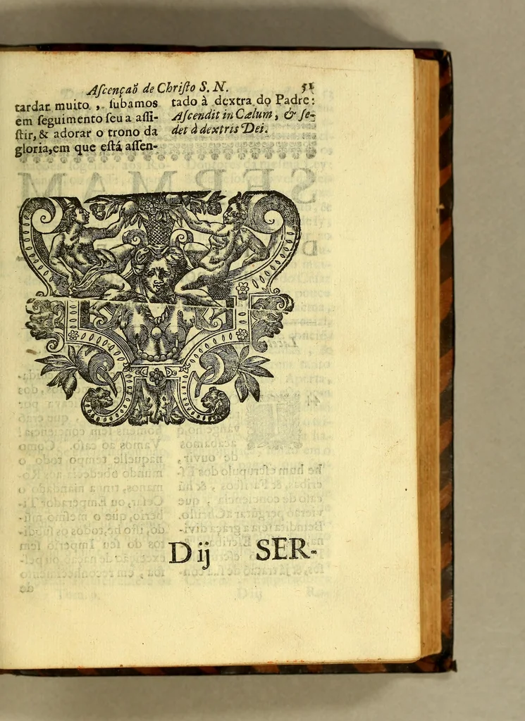An illustration from Sermoens do P. Antonio Vieyra da Companhia de Jesu, prègador de Sua Magestade, septima parte, 1692, leaf 63