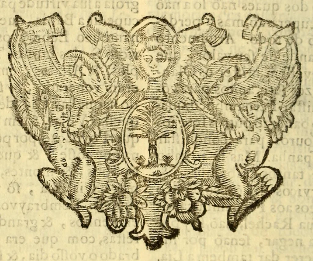 An illustration from Sermoens do P. Antonio Vieyra da Companhia de Jesu, visitador da Provincia do Brasil, prégador de sua magestade, sexta parte, 1690, leaf 144