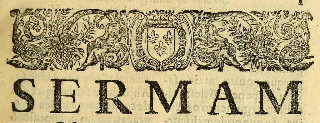 An illustration from Sermoens do P. Antonio Vieyra da Companhia de Jesu, visitador da Provincia do Brasil, prégador de sua magestade, sexta parte, 1690, leaf 15