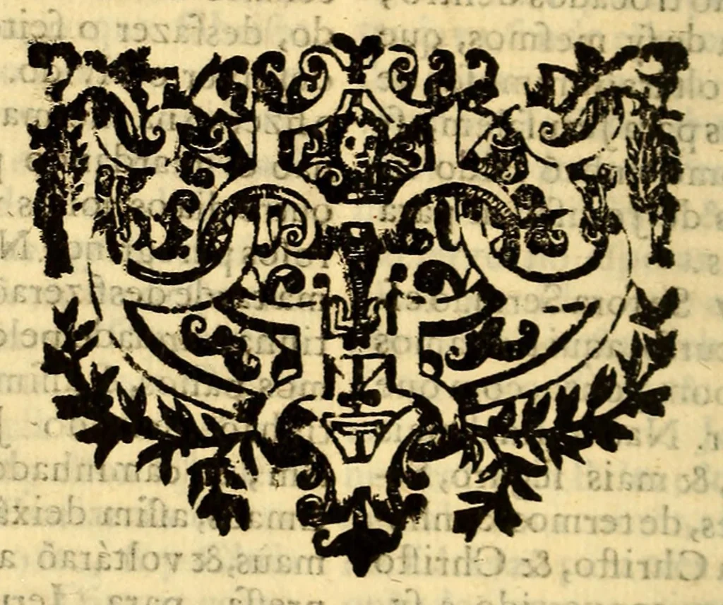 An illustration from Sermoens do P. Antonio Vieyra da Companhia de Jesu, visitador da Provincia do Brasil, prégador de sua magestade, sexta parte, 1690, leaf 242