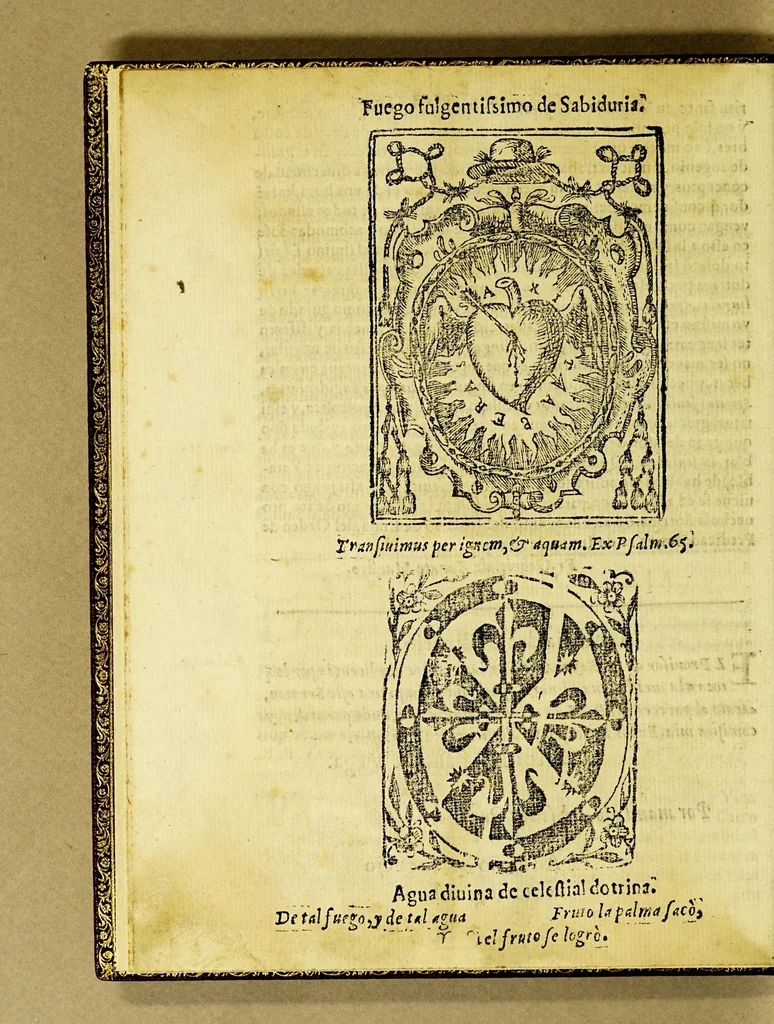 An illustration from Sermon del Espiritu Santo : predicado martes veynte y cinco de mayo de mil y seyscientos y veynte y siete, en el Espital de los Mareantes, en su iglesia del Espiritu Santo de la ciudad de los Reyes, en que se celebrô iubileo de quarenta horas, y su fiesta. Assistieron el excelentissimo señor do[n] Diego Fernandez de Cordoua, marques de Guadalcaçar, virrey del Pirù, toda la Real Audiencia, y el cabildo, y regimiento con toda la nobleza de la ciudad., 1627, leaf 10