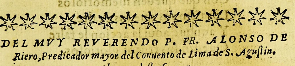 An illustration from Sermon del Espiritu Santo : predicado martes veynte y cinco de mayo de mil y seyscientos y veynte y siete, en el Espital de los Mareantes, en su iglesia del Espiritu Santo de la ciudad de los Reyes, en que se celebrô iubileo de quarenta horas, y su fiesta. Assistieron el excelentissimo señor do[n] Diego Fernandez de Cordoua, marques de Guadalcaçar, virrey del Pirù, toda la Real Audiencia, y el cabildo, y regimiento con toda la nobleza de la ciudad., 1627, leaf 47