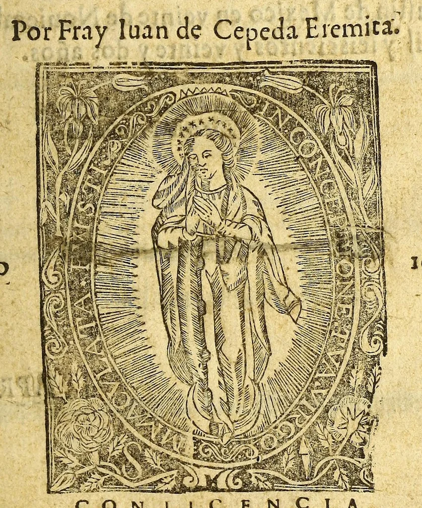 An illustration from Sermon en la fiesta de la immaculada concepcion de Nuestra Señora : predicado en la Ermita de Los Remedios, extra muros de Mexico ..., 1622, leaf 3