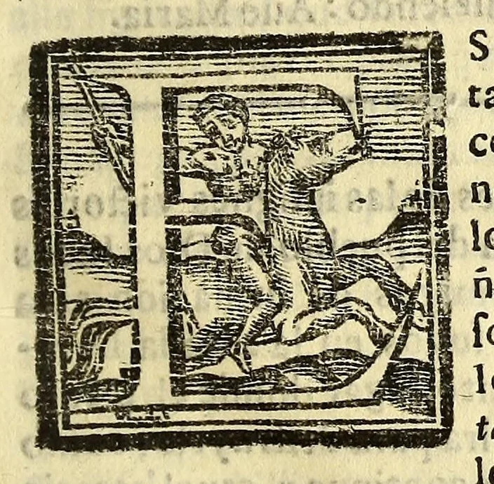 An illustration from Sermon en la fiesta de la immaculada concepcion de Nuestra Señora : predicado en la Ermita de Los Remedios, extra muros de Mexico ..., 1622, leaf 9