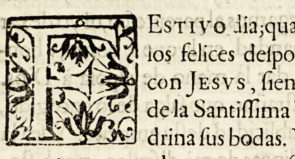 An illustration from Sermon en la profession de la Madre Maria de S. Simon, en el Convento de Religiosas de San Geronimo de la ciudad de Mexico., 1668, leaf 9