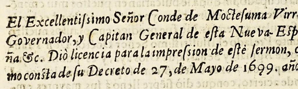 An illustration from Sermon en la solemnidad, que se consagrò á Christo S.N. sacramentado, y à su santissima madre en su milagrosa imagen de los remedios por el feliz sucesso de la flota en el viage de buelta à España., 1699, leaf 18