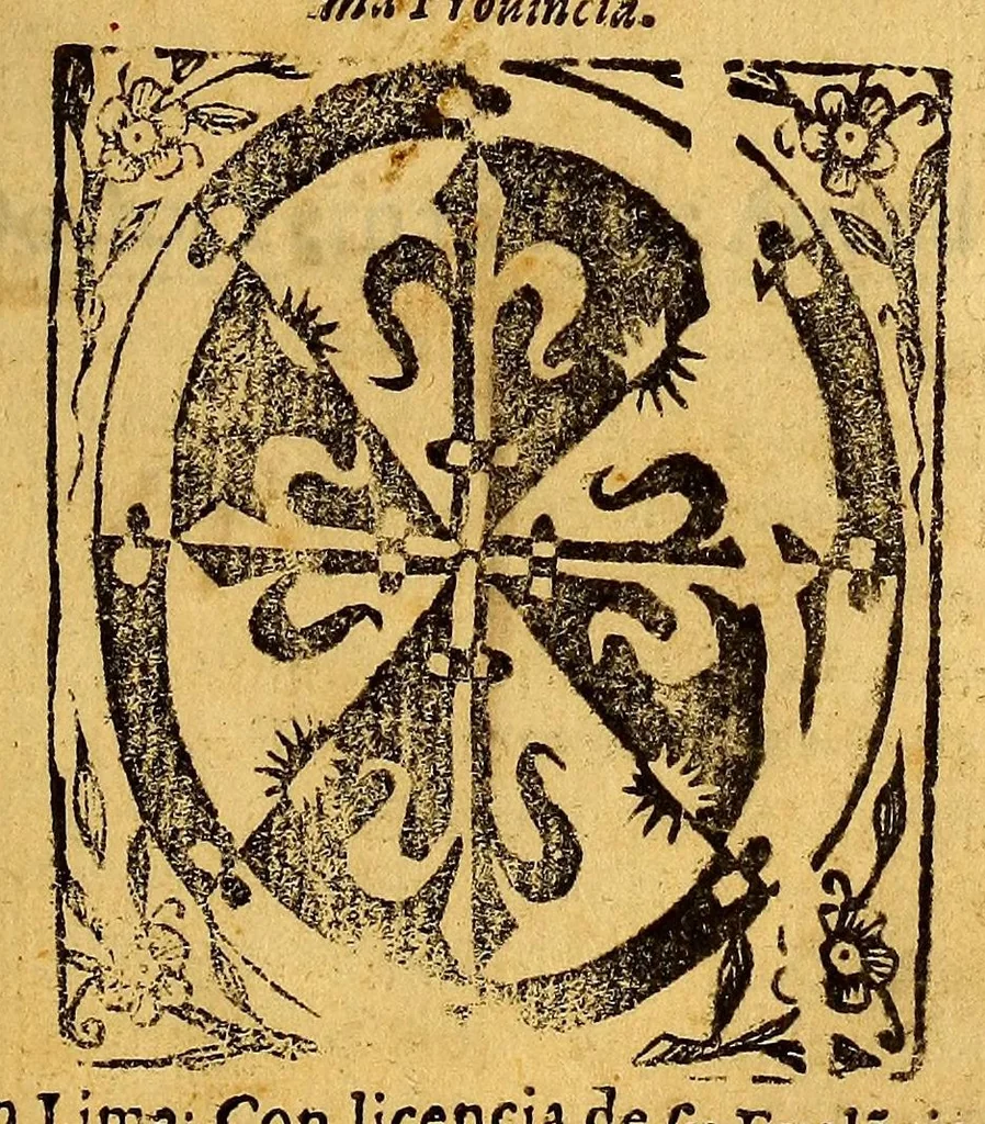 An illustration from Sermon en la solene otava del capitulo prouincial del Cuzco. : Predicado a la maior fiesta del bienauenturado San Ambrosio de Sena de la Orden de Predicadores. Por el Padre Fr. Alonso Muñoz de Toledo prior del Co[n]uento de S. Ioseph de Cochabamba de la misma orden, 1628, leaf 9