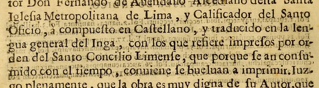 An illustration from Sermones de los misterios de nuestra santa fe catolica, en lengua castellana, y la general del Inca. : Impugnanse los errores particulares que los indios han tenido. Por el doctor don Fernando de Avendaño, arcediano de la Santa Iglesia Metropolitana de Lima, calificador del Santo Oficio, catedratico de prima de teologia, y examinador sinodal., 1648, leaf 8
