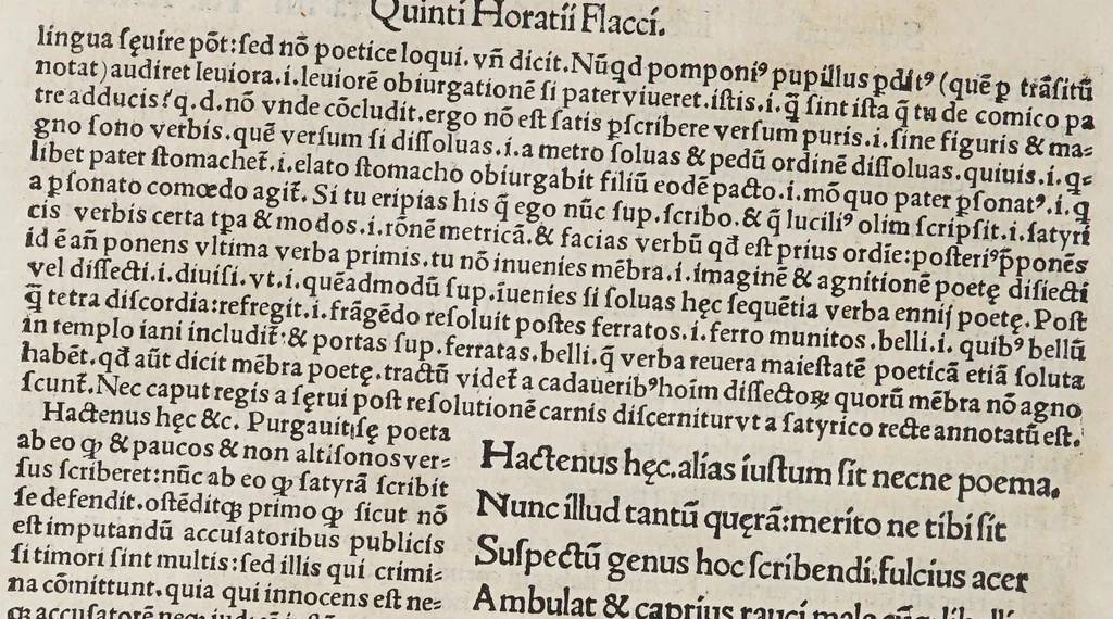 An illustration from Sermones [et] epistol[a]e Quinti Flacci Horatii :, 1503, leaf 48