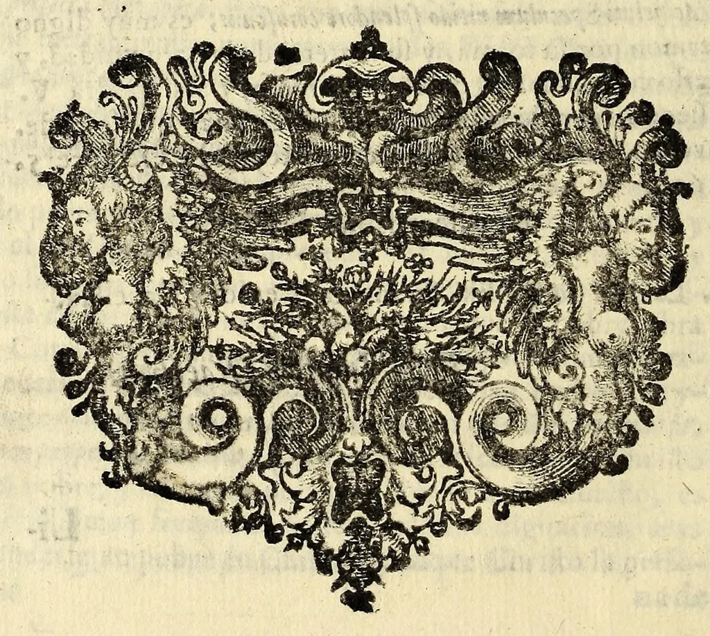 An illustration from Sermon funebre, manifiesto dolor de la Sancta Yglesia Metropolitana de Mexico, en las exequias de el illustrissimo, y reverendissimo señor doctor, y maestro don Francisco de Aguiar, y Seixas su dignissimo arçobispo, celebradas presente el excellentissimo señor D. Ioseph Sarmiento de Valladares, conde de Moctezuma, virrey governador, y capitan general de esta Nueva-España, la Real Audiencia, y todos los demas tribunales de esta corte., 1698, leaf 22