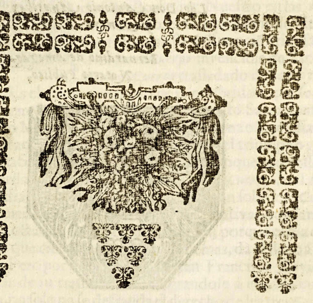 An illustration from Sermon que en la celebridad de la translacion del cuerpo del glorioso apostol de la India S. Francisco Xavier en la parrochia de la Sancta Vera-cruz de esta ciudad, 1694, leaf 21