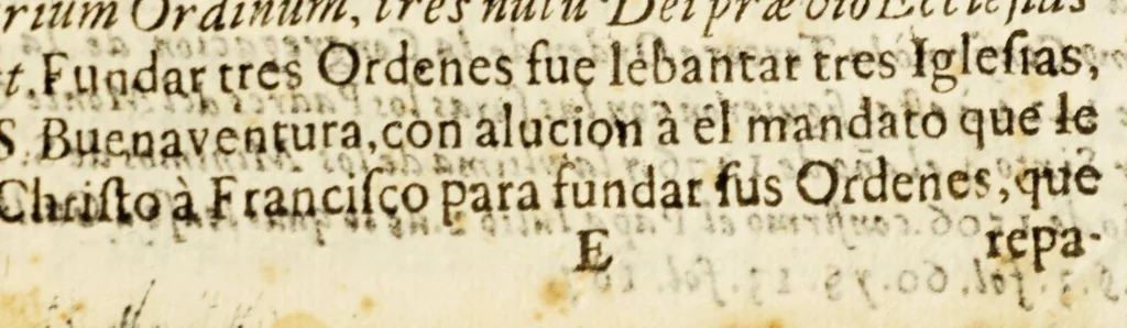 An illustration from Sermon, que en la dedicacion de la capilla de la venerable, e ilustre Tercera Orden sita en el convento de N.P.S. Francisco de la ciudad de Oaxaca, 1685, leaf 39