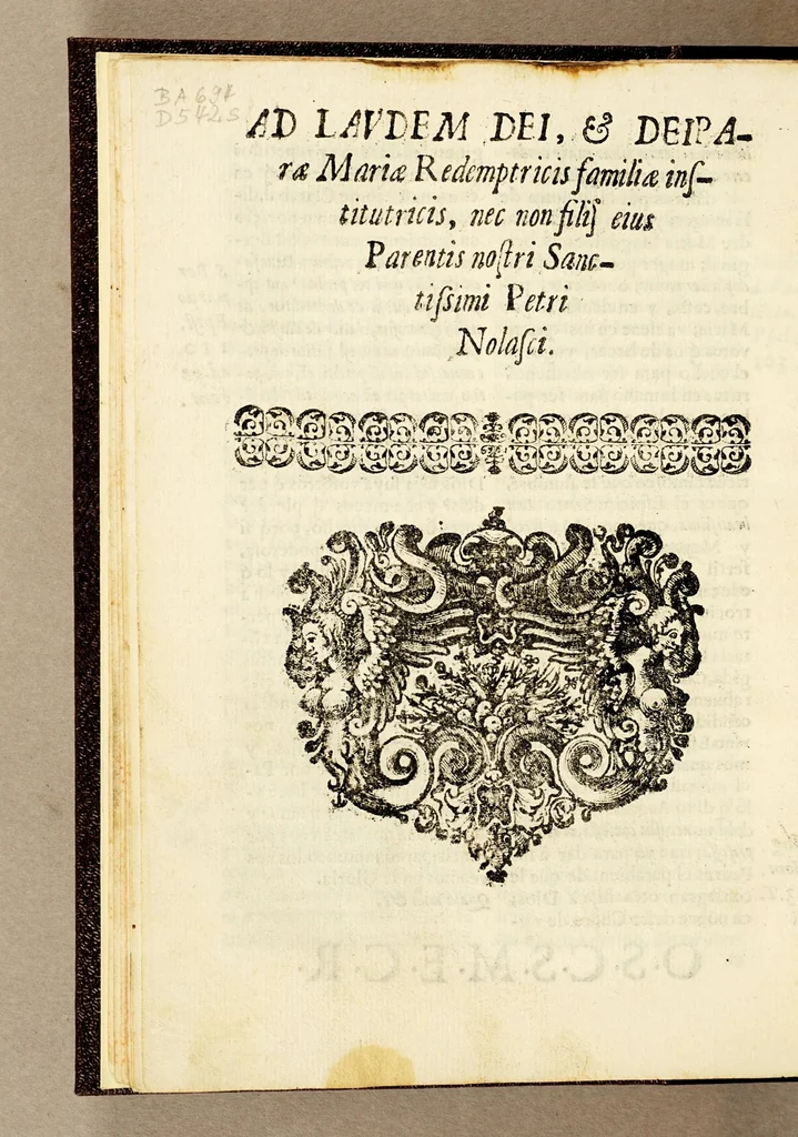 An illustration from Sermon que en la solemne profession de la madre Maria Magdalena de la Soledad, 1694, leaf 50