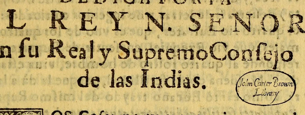 An illustration from Sermon, que se predico en la fiesta del patrocinio de la Virgen Santissima Maria señora nuestra, : fiesta de su Magestad, que manda celebrar con missa, y sermon en todas las iglesias catedrales de su reyno, en el segundo domingo del mes de nouiembre de cada vn año. Predicole en la Iglesia Catedral de la Ciudad del Cuzco dicho domingo de nouiembre año de 1661. el Dor. Diego de Honton, cura beneficiado de la Doctrina de Soraya en la Prouincia de Aymaraes, y comissario de la Santa Cruzada en la dicha prouincia. Y al presente cura de señora Santa Ana en la dicha ciudad del Cuzco., 1662, leaf 15