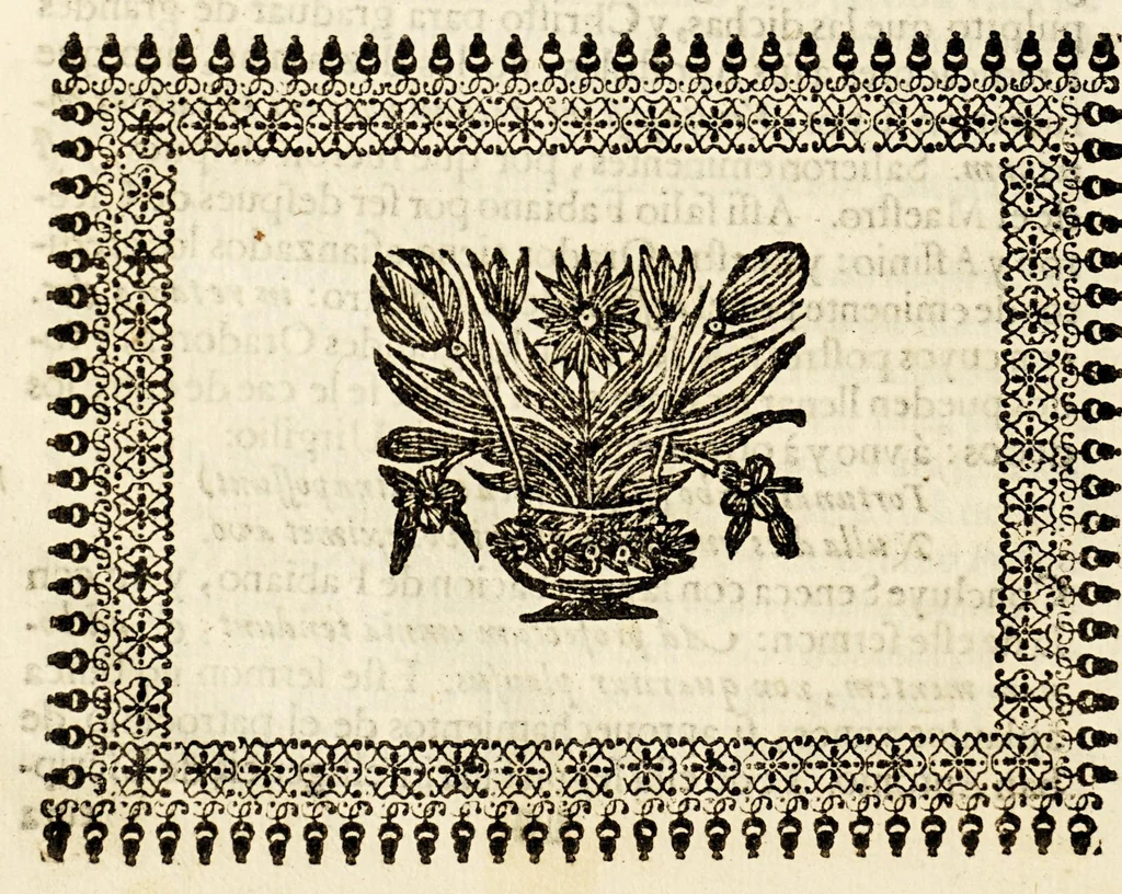 An illustration from Sermon a S. Antonio de Padua en la rogativa, que por el buen viage de la flota hizo la mission, en el Convento de N.P.S. Francisco de la ciudad de Cadiz, año de 1687., 1691, leaf 26