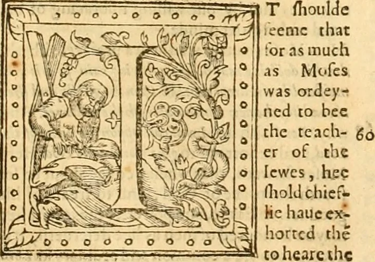 An illustration from The Sermons of M. Iohn Calvin upon the fifth booke of Moses called Deuteronomie : faithfully gathered word for word as preached them in open pulpit ; together with a preface of the ministers of the Church of Geneva ..., 1583, leaf 1118