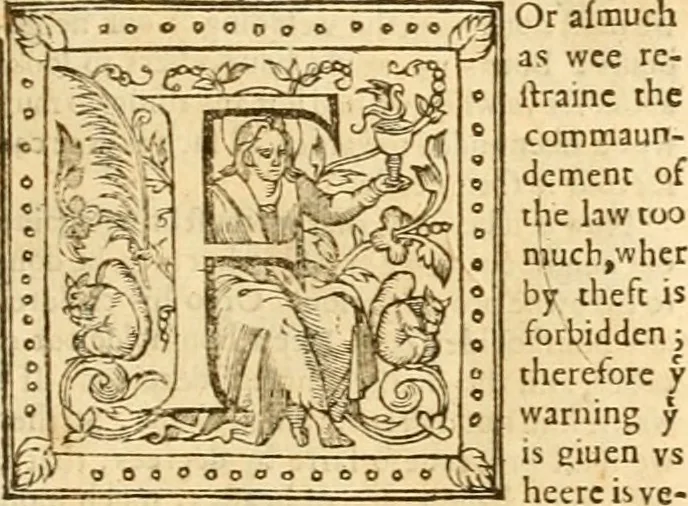 An illustration from The Sermons of M. Iohn Calvin upon the fifth booke of Moses called Deuteronomie : faithfully gathered word for word as preached them in open pulpit ; together with a preface of the ministers of the Church of Geneva ..., 1583, leaf 782