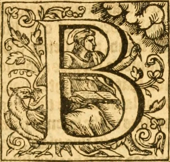 An illustration from Sermons of M. John Calvin upon the x. commandements of the lawe, given of God by Moses, otherwise called the Decalogue : gathered worde for worde, presently at his sermons, when hee preached on Deuteronomie ..., 1581, leaf 200