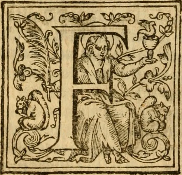 An illustration from Sermons of M. John Calvin upon the x. commandements of the lawe, given of God by Moses, otherwise called the Decalogue : gathered worde for worde, presently at his sermons, when hee preached on Deuteronomie ..., 1581, leaf 229