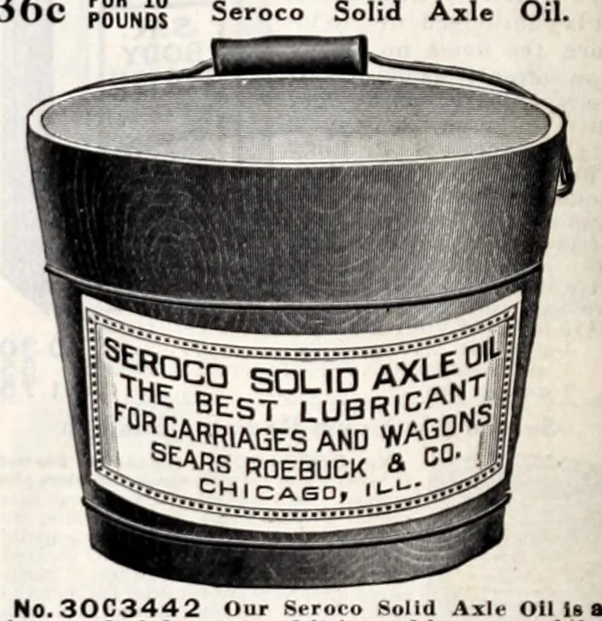 An illustration from Seroco paints : ready mixed house, barn, carriage, wagon and implement paints, shingle stains and preservatives, varnishes of every kind ... painters, glaziers and calciminers tools and supplies., 1915, leaf 38
