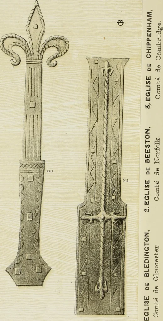 An illustration from Serrurerie du moyen-âge : les ferrures de portes, 1858, leaf 107