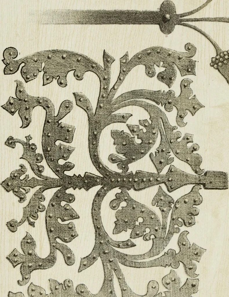 An illustration from Serrurerie du moyen-âge : les ferrures de portes, 1858, leaf 111