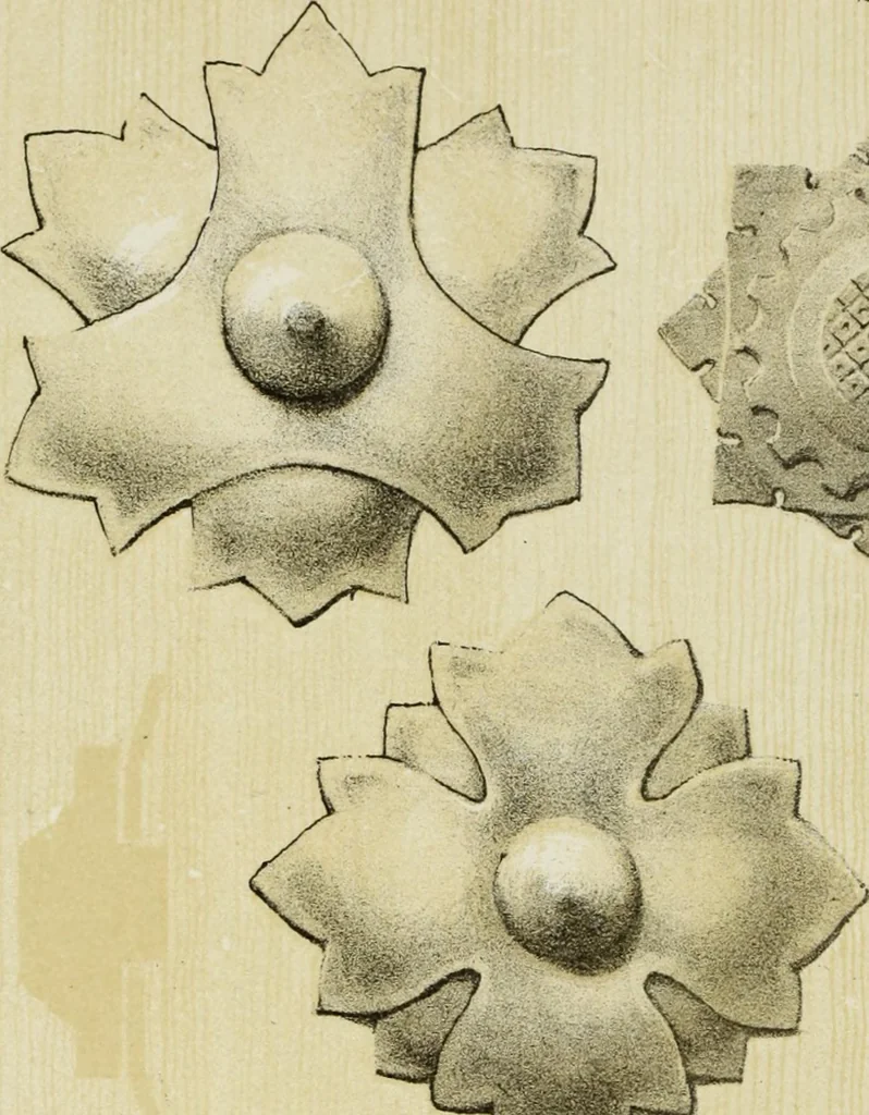 An illustration from Serrurerie du moyen-âge : les ferrures de portes, 1858, leaf 129