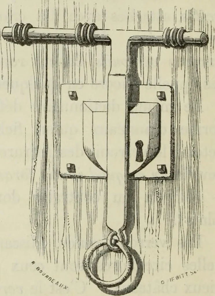 An illustration from Serrurerie du moyen-âge : les ferrures de portes, 1858, leaf 149