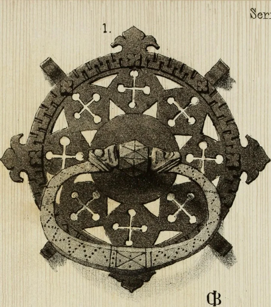An illustration from Serrurerie du moyen-âge : les ferrures de portes, 1858, leaf 173