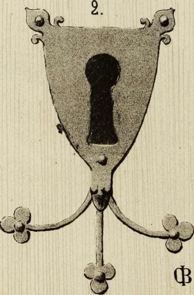 An illustration from Serrurerie du moyen-âge : les ferrures de portes, 1858, leaf 173