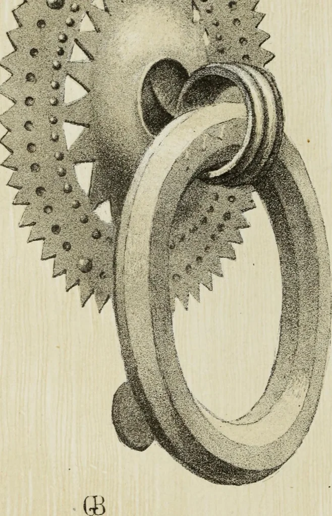 An illustration from Serrurerie du moyen-âge : les ferrures de portes, 1858, leaf 185