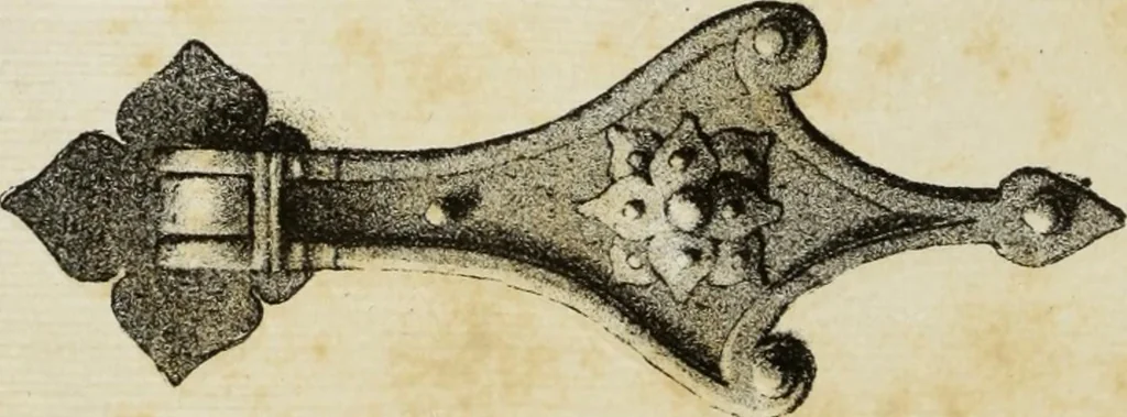 An illustration from Serrurerie du moyen-âge : les ferrures de portes, 1858, leaf 189