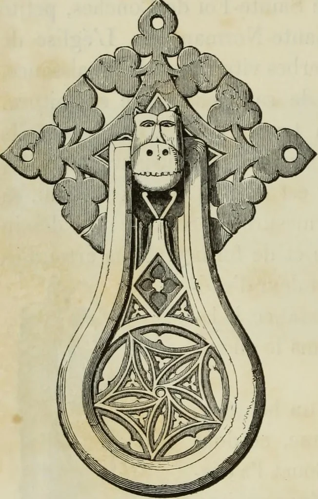 An illustration from Serrurerie du moyen-âge : les ferrures de portes, 1858, leaf 191