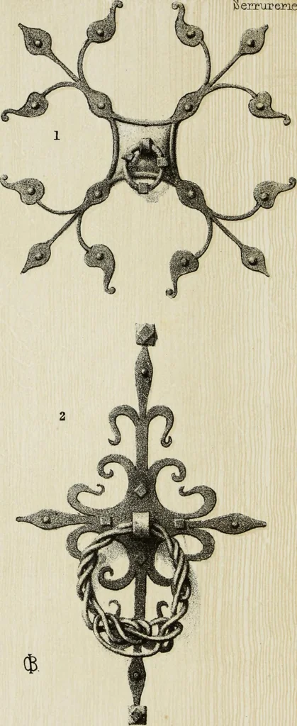 An illustration from Serrurerie du moyen-âge : les ferrures de portes, 1858, leaf 193