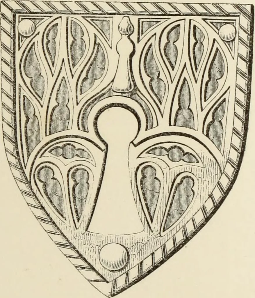 An illustration from Serrurerie du moyen-âge : les ferrures de portes, 1858, leaf 198